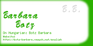 barbara botz business card